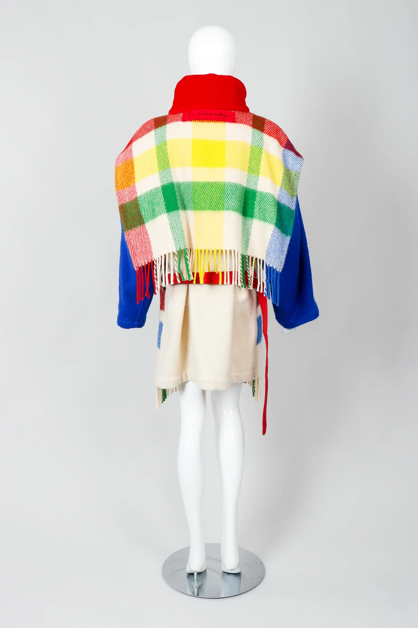 Rainbow Plaid Blanket Coat - Image 6