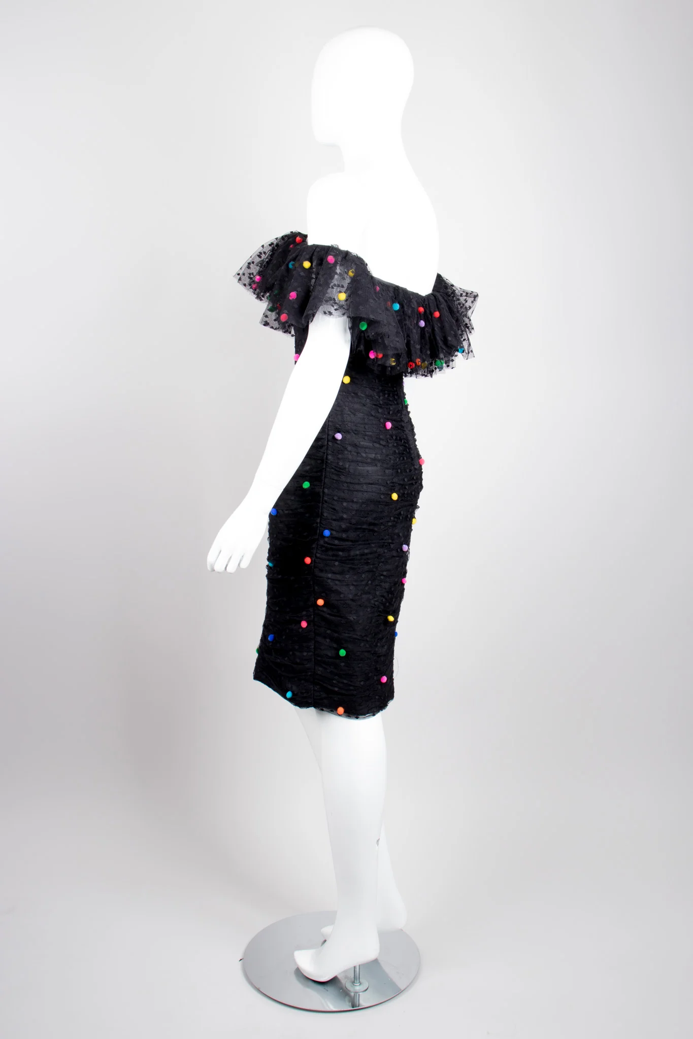 Rainbow Pom Pom Party Dress - Image 5