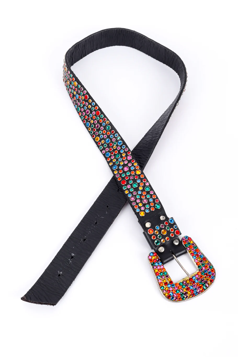 Rainbow Rhinestone Studded Belt - Image 2