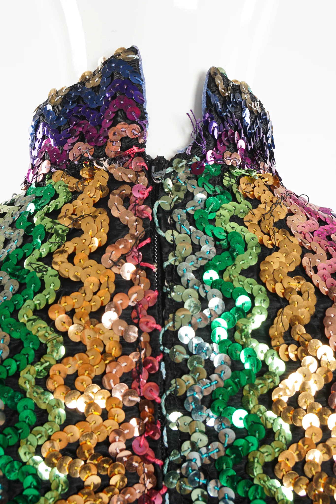 Rainbow Sequin Sheath Gown - Image 10