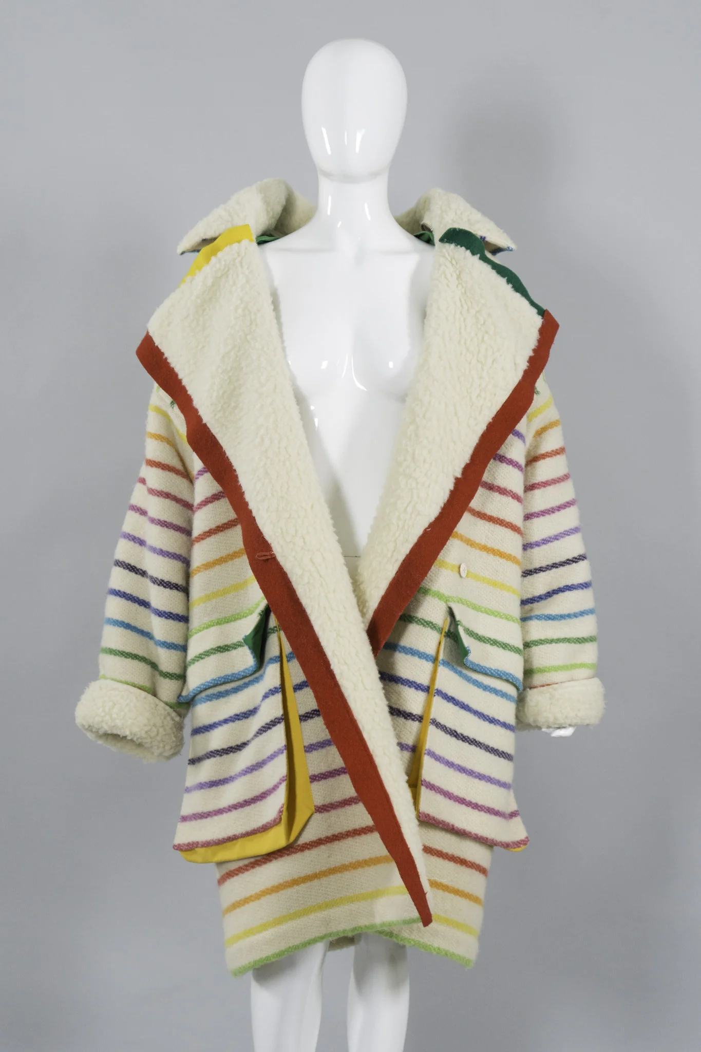 Rainbow Shearling Coat - Image 2