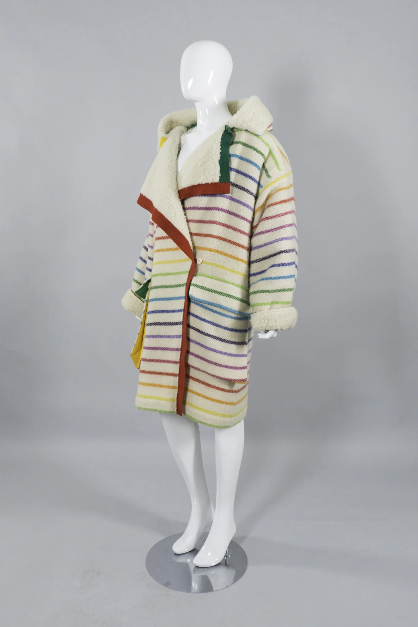 Rainbow Shearling Coat - Image 3
