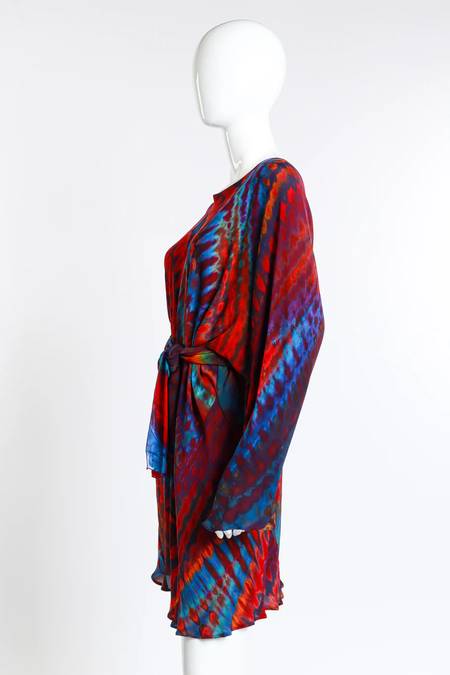 Rainbow Shibori Dolman Tunic Dress - Image 2