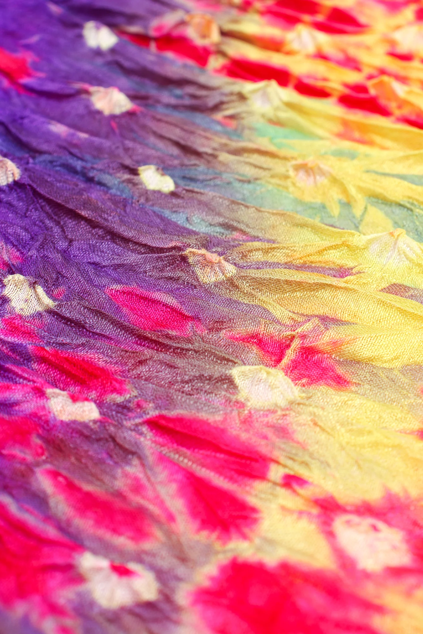 Rainbow Silk Tie Dye Caftan - Image 12
