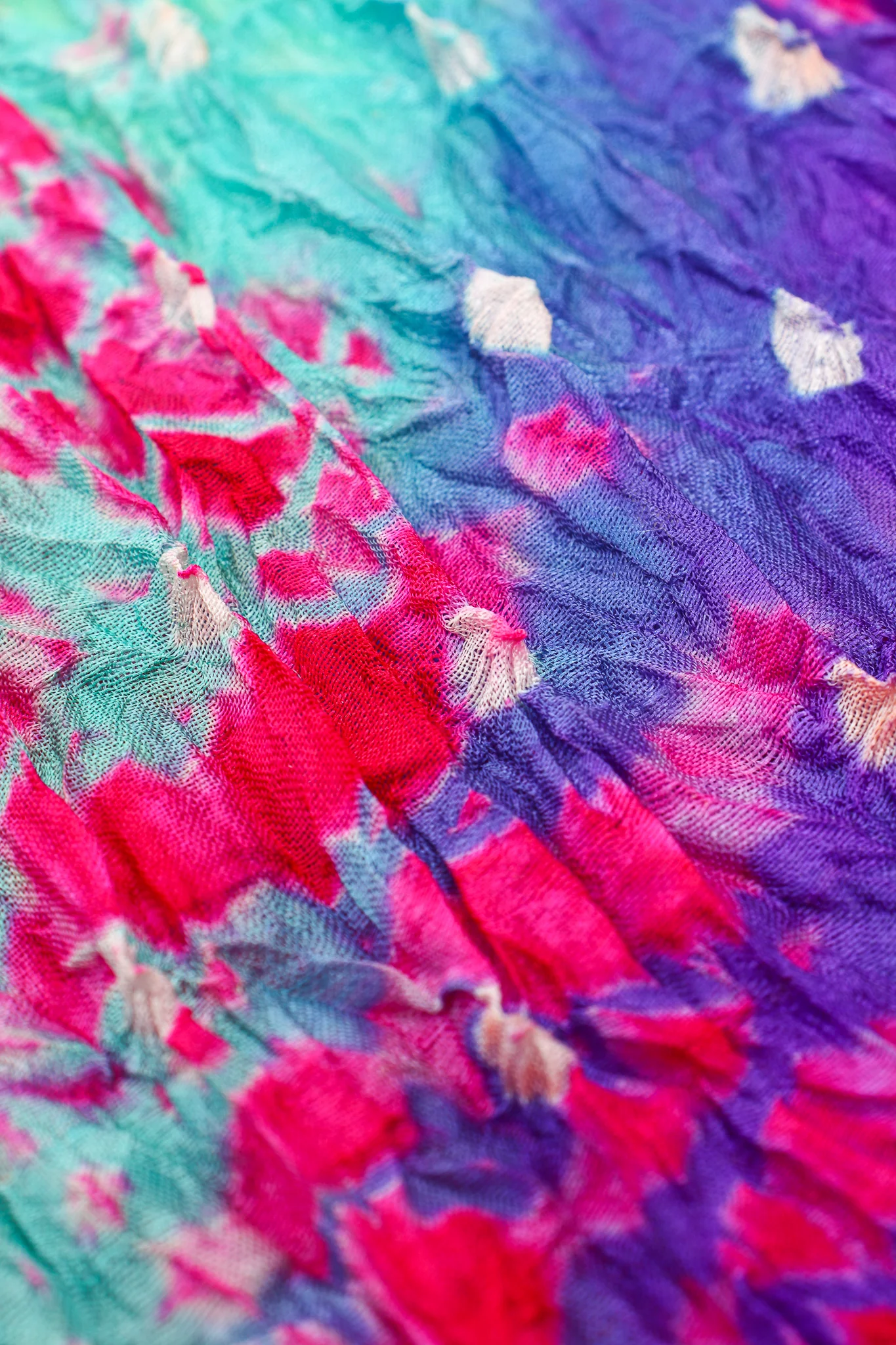 Rainbow Silk Tie Dye Caftan - Image 13
