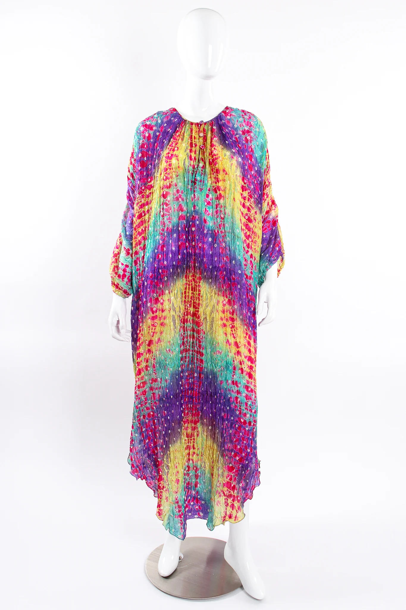 Rainbow Silk Tie Dye Caftan - Image 4