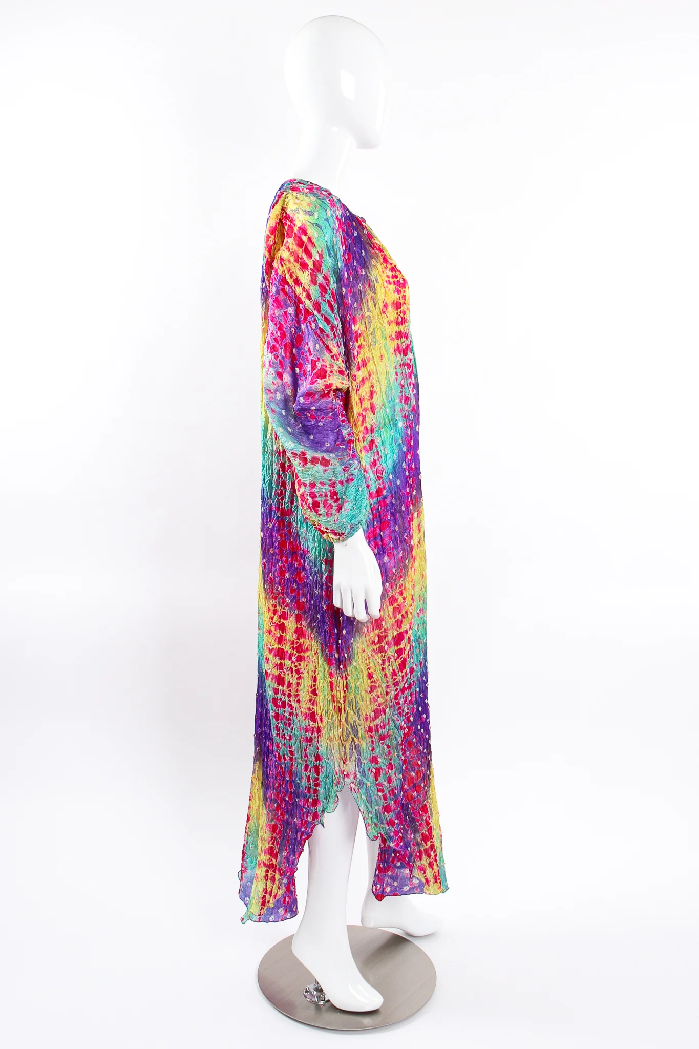 Rainbow Silk Tie Dye Caftan - Image 6