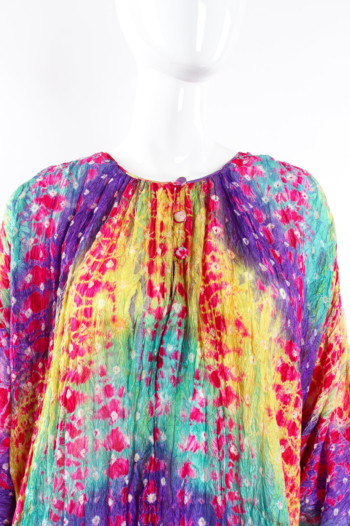 Rainbow Silk Tie Dye Caftan - Image 8