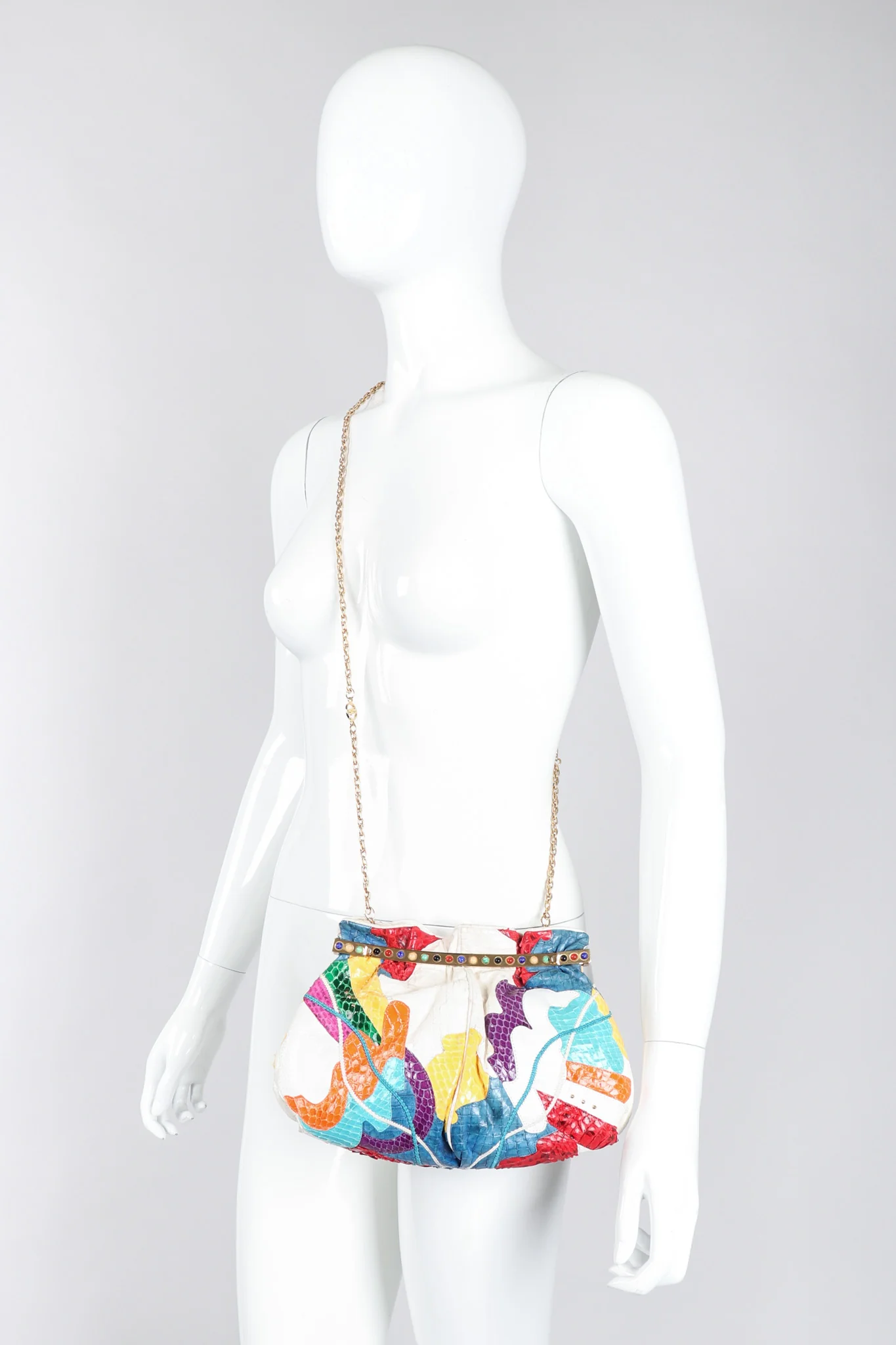 Rainbow Snake & Lizard Collage Bag - Image 12