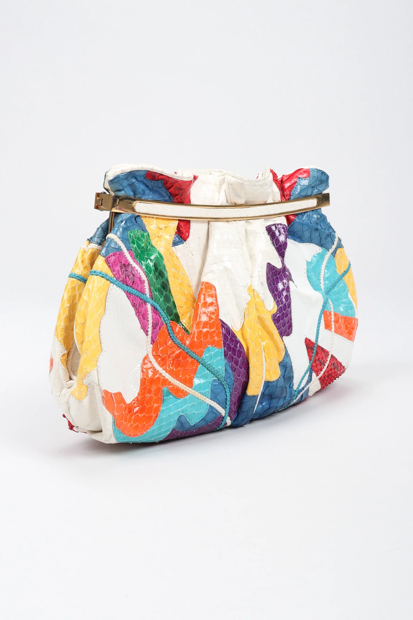 Rainbow Snake & Lizard Collage Bag - Image 5