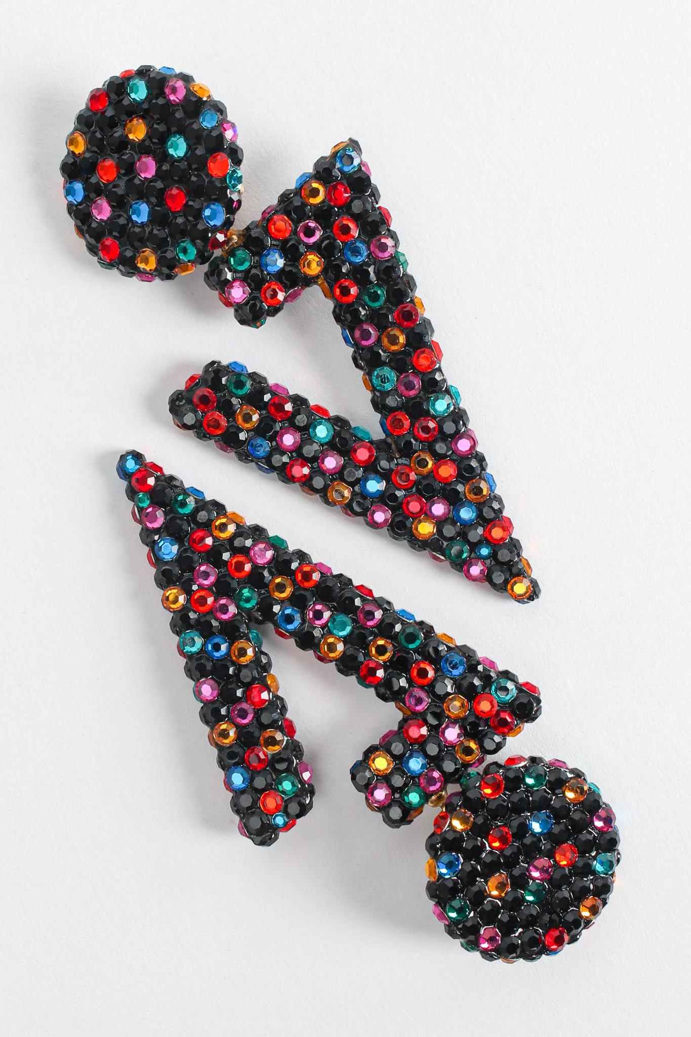 Rainbow Split Triangle Earrings