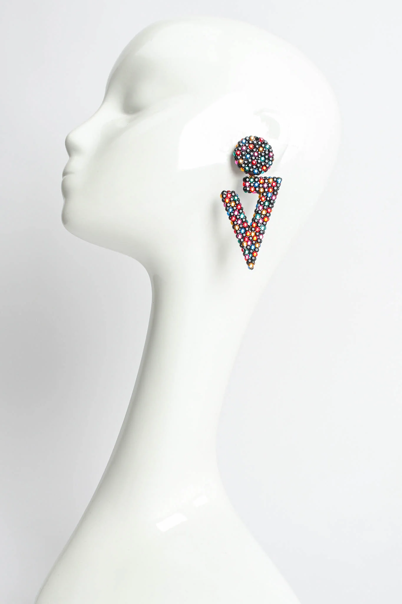 Rainbow Split Triangle Earrings - Image 2