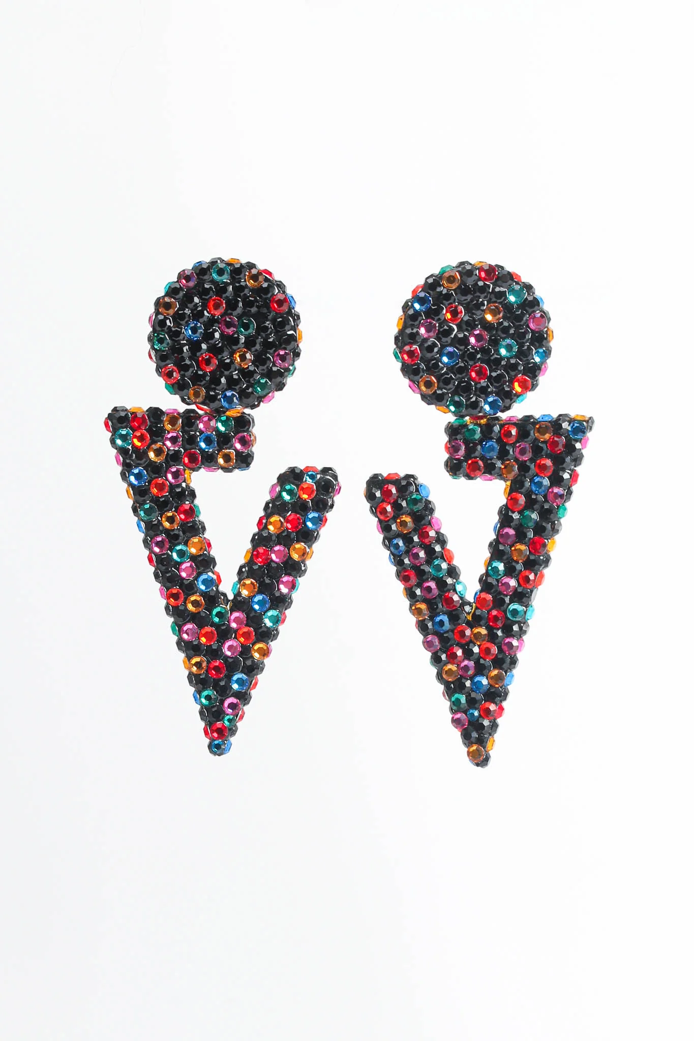 Rainbow Split Triangle Earrings - Image 3