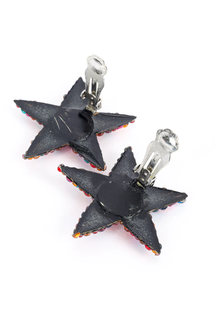 Rainbow Rhinestone Star Earrings - Image 6