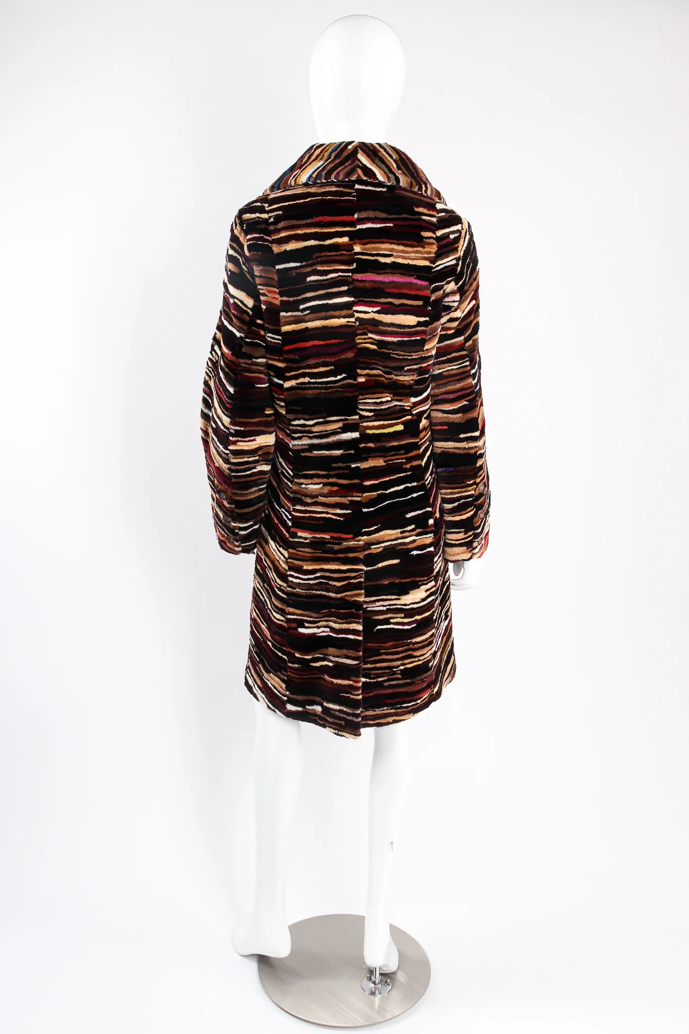 Zebrawood Stripe Fur Coat - Image 10