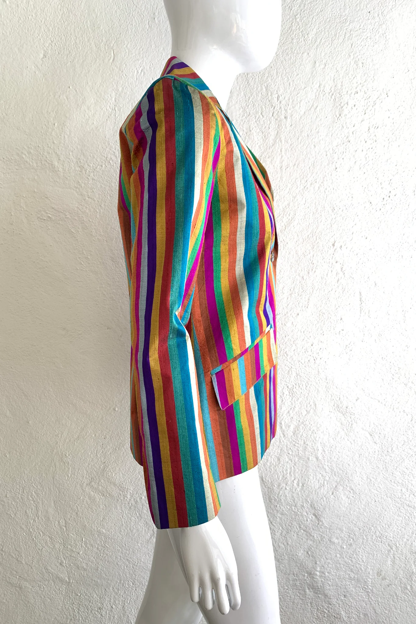 Rainbow Stripe Silk Jacket - Image 5