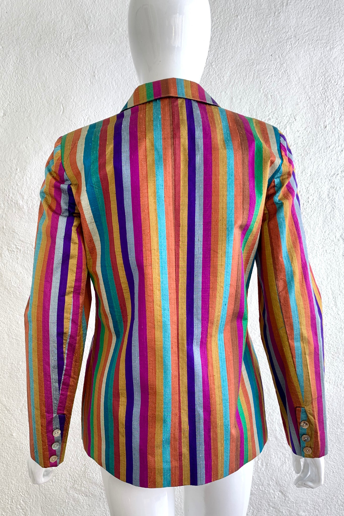 Rainbow Stripe Silk Jacket - Image 8