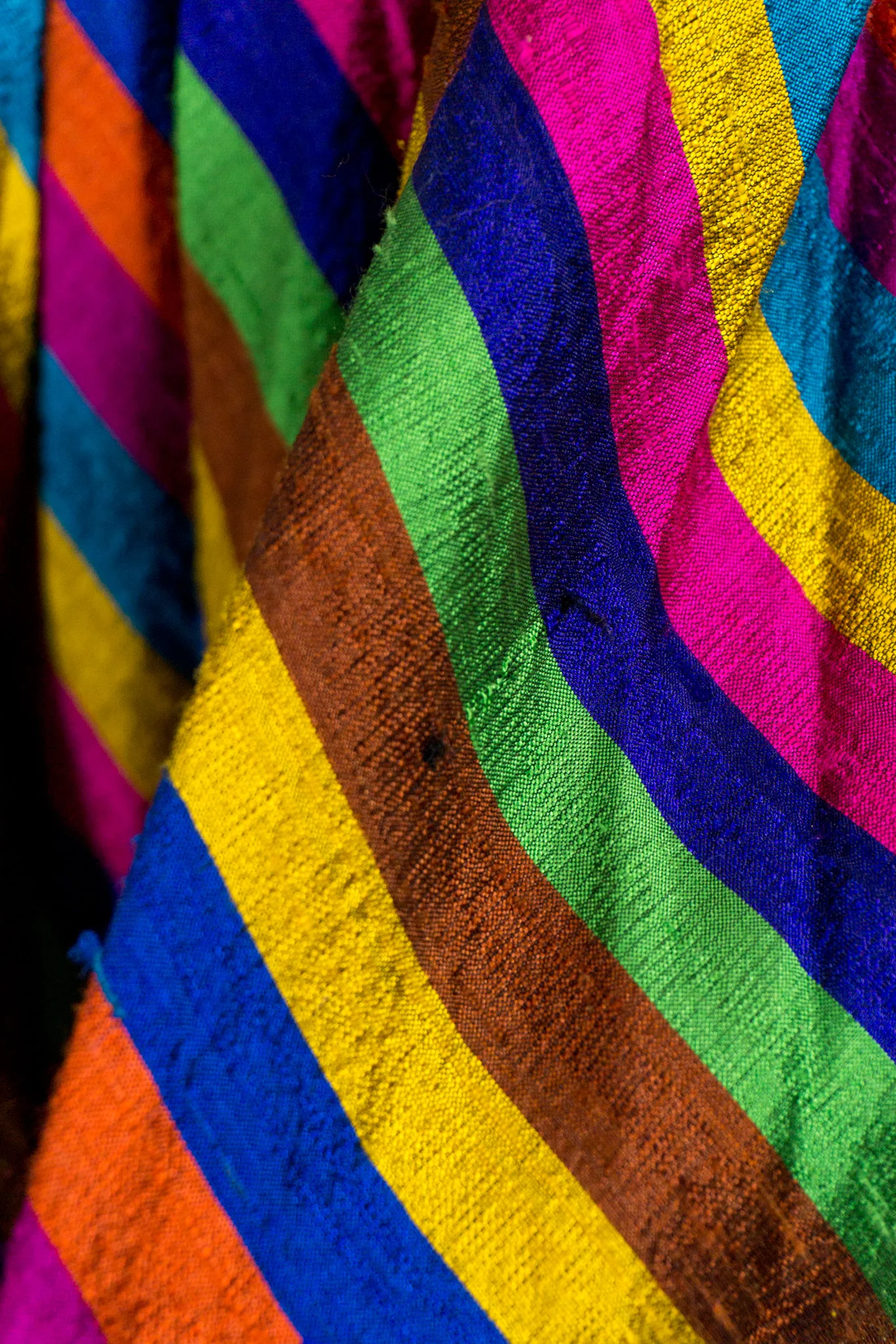 Rainbow Striped Silk Skirt - Image 11