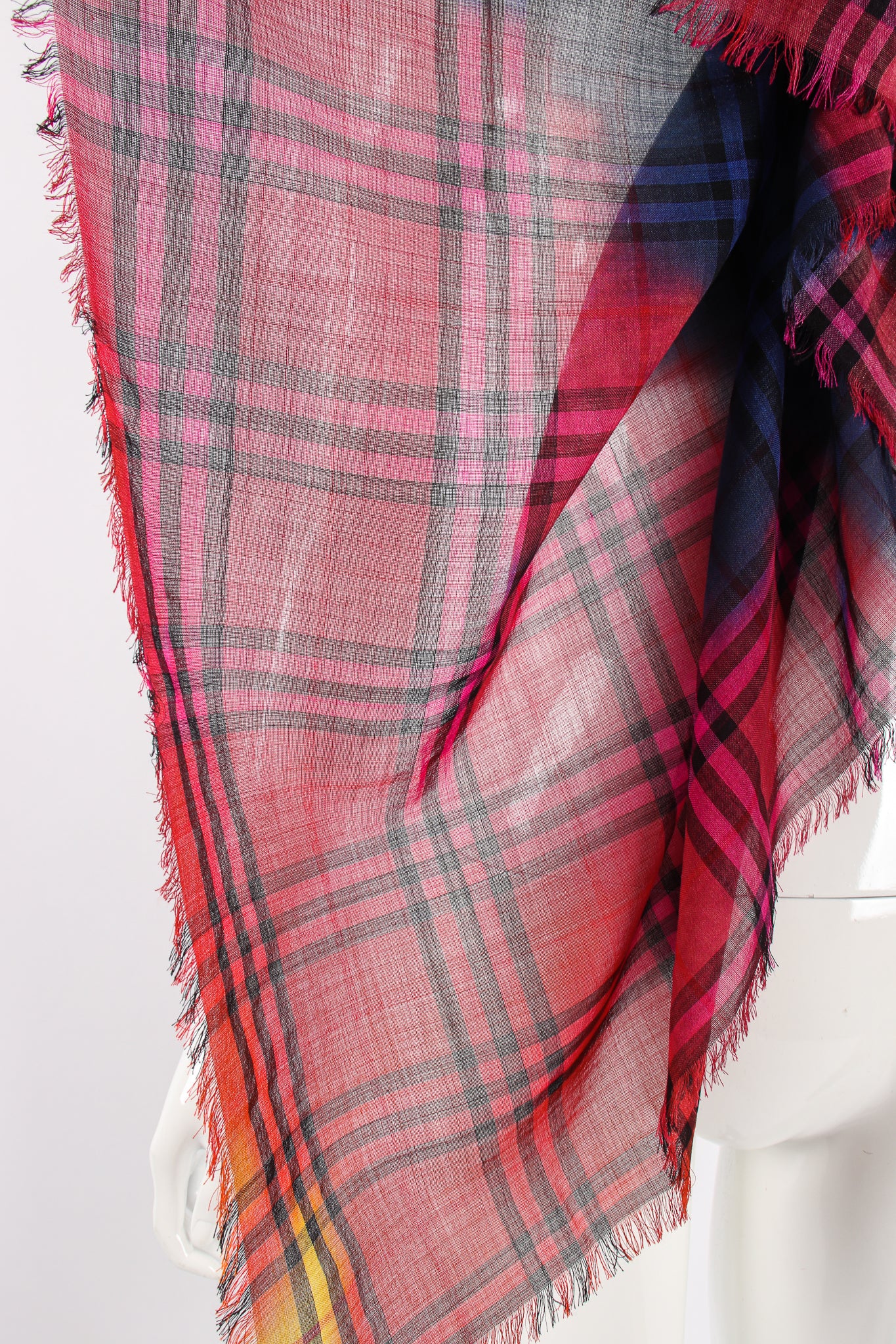 Rainbow Tie Dye Plaid Scarf - Image 10