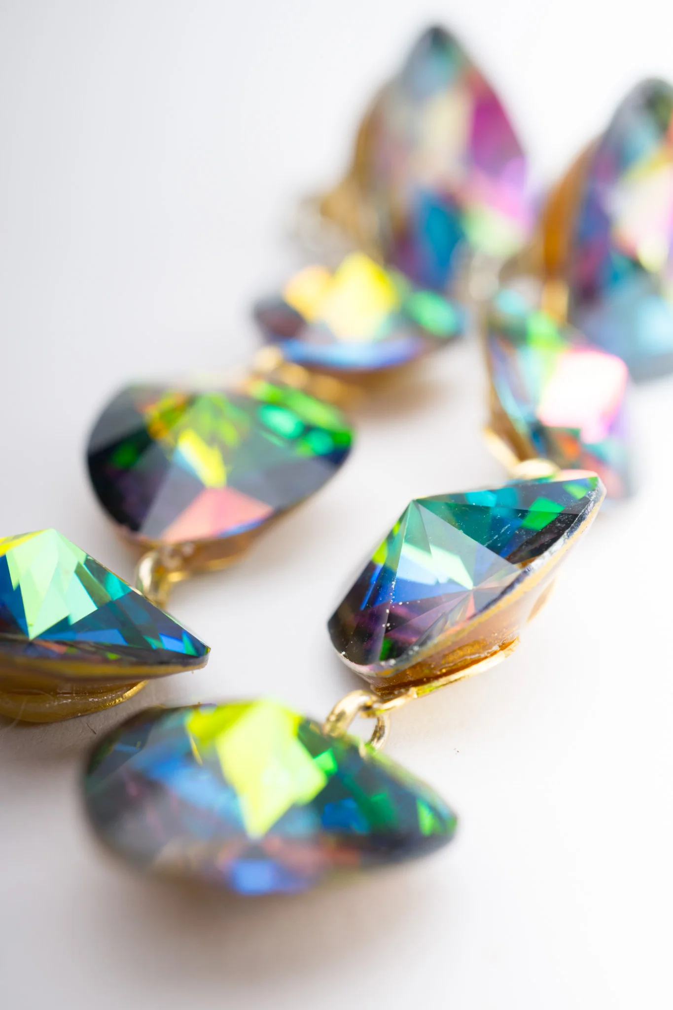 Rainbow Trillion Drop Earrings - Image 6