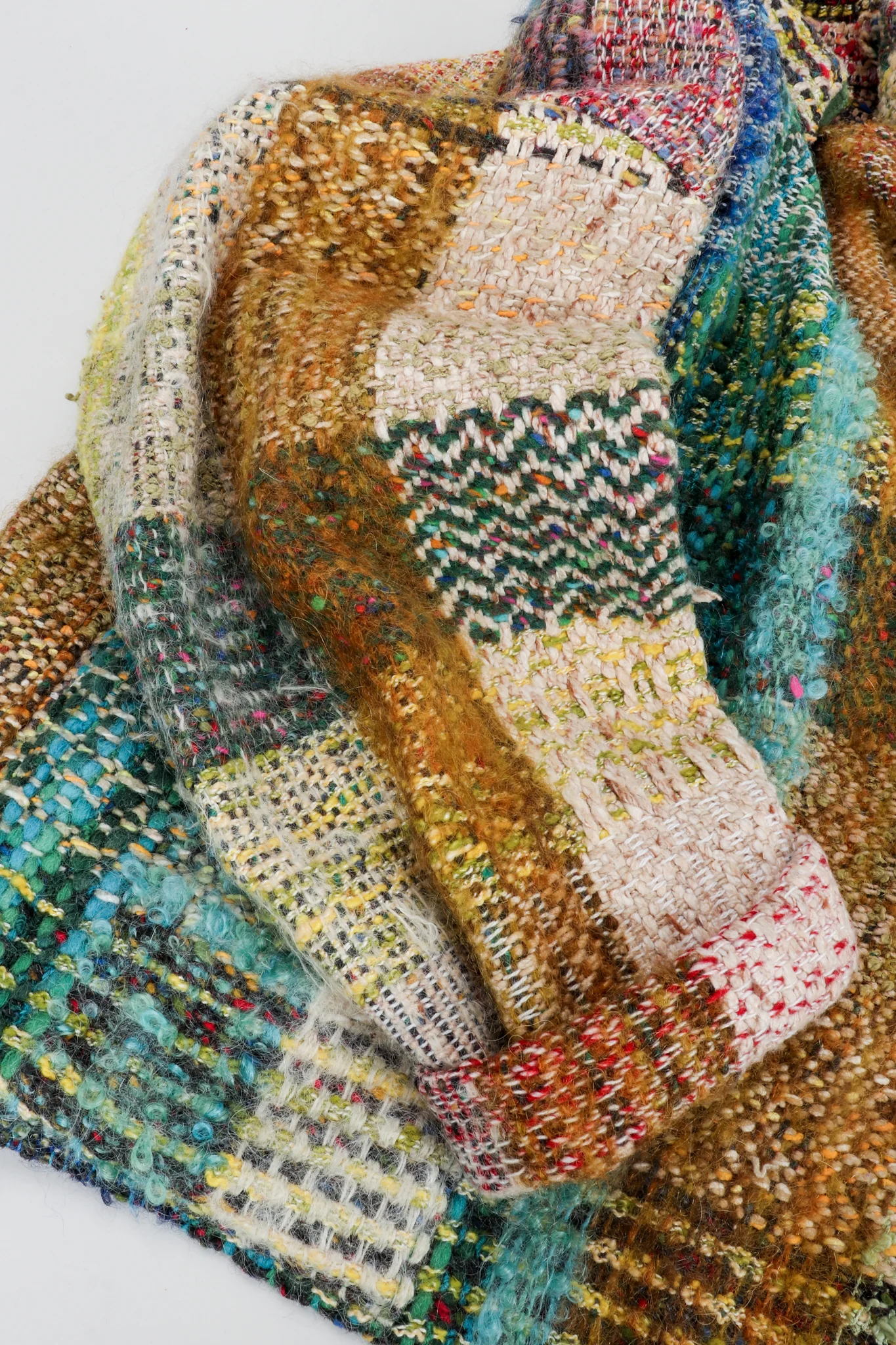 Rainbow Tweed Blanket Jacket - Image 11