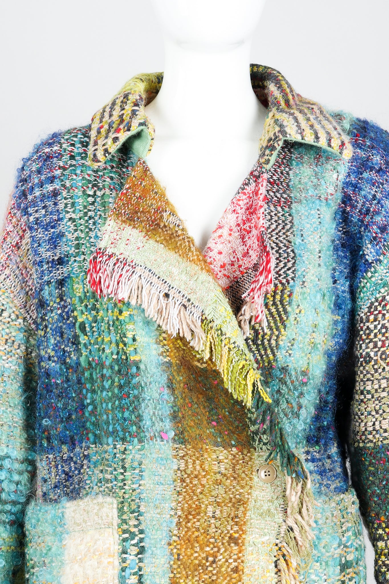 Rainbow Tweed Blanket Jacket - Image 4