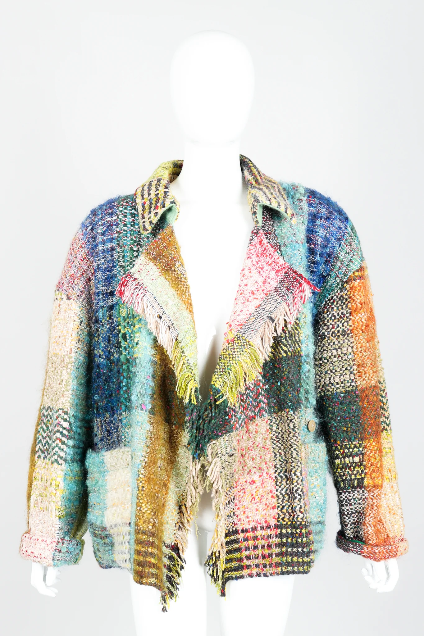 Rainbow Tweed Blanket Jacket - Image 7
