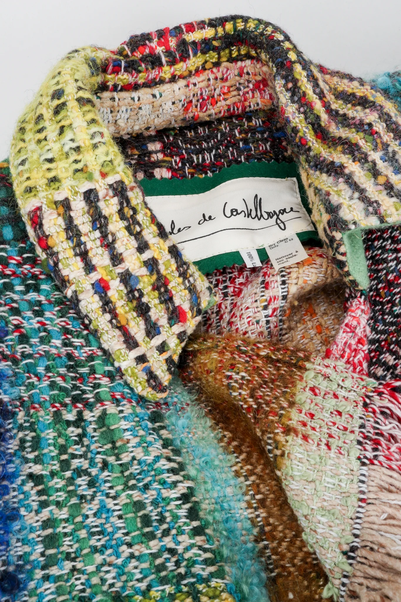 Rainbow Tweed Blanket Jacket - Image 9