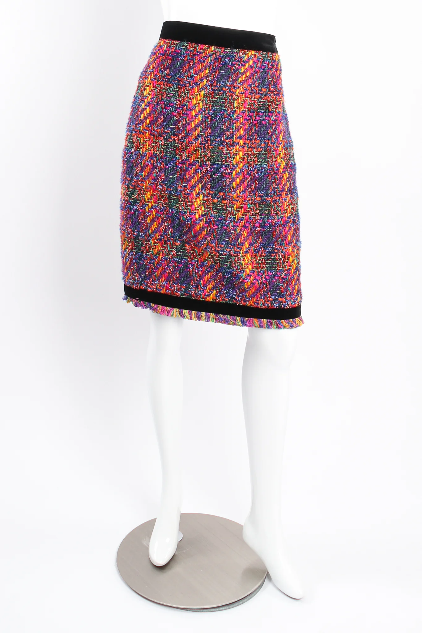 Hot Rainbow Tweed Jacket & Skirt Set - Image 12