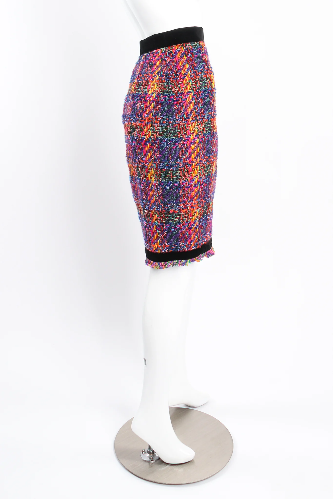 Hot Rainbow Tweed Jacket & Skirt Set - Image 13