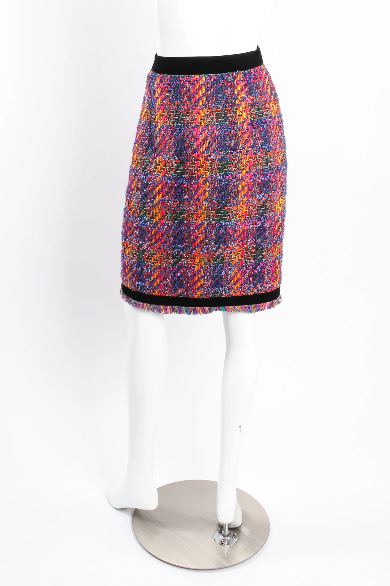 Hot Rainbow Tweed Jacket & Skirt Set - Image 14