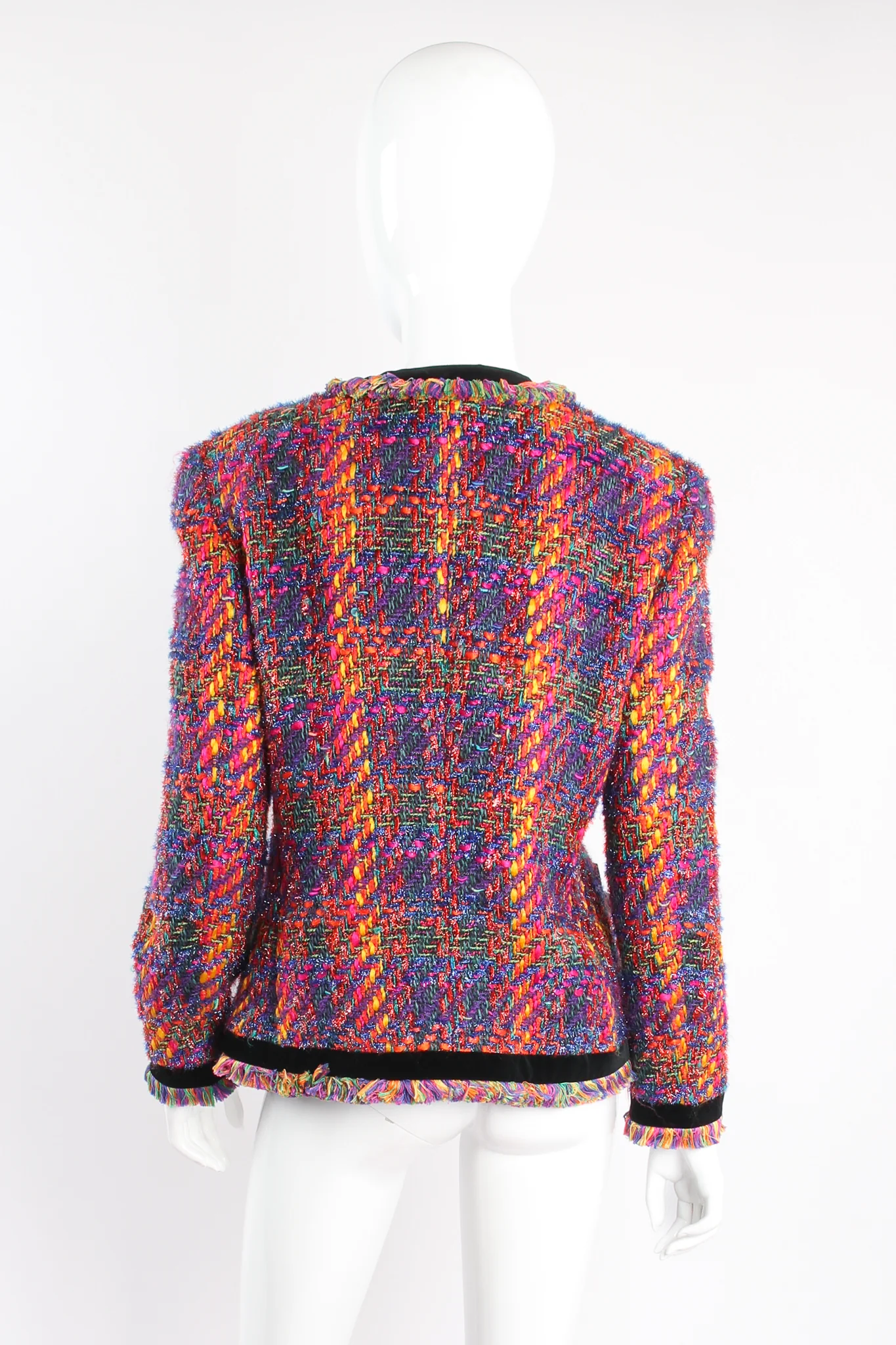 Hot Rainbow Tweed Jacket & Skirt Set - Image 7