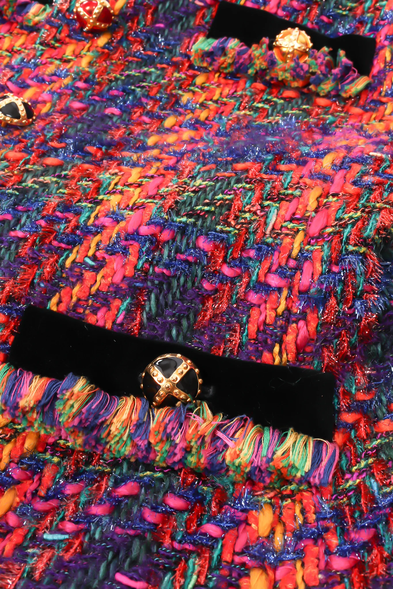 Hot Rainbow Tweed Jacket & Skirt Set - Image 8