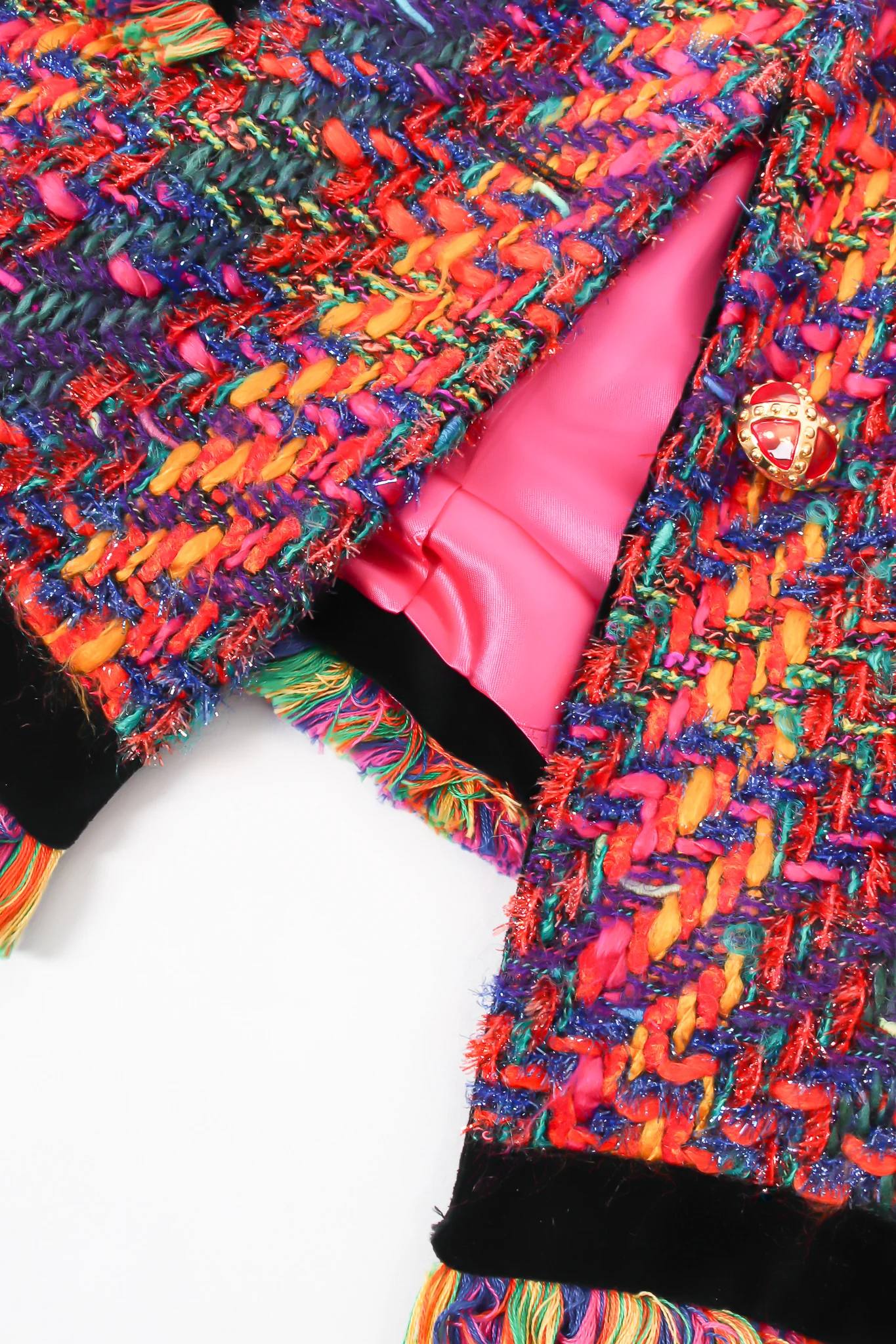 Hot Rainbow Tweed Jacket & Skirt Set - Image 9