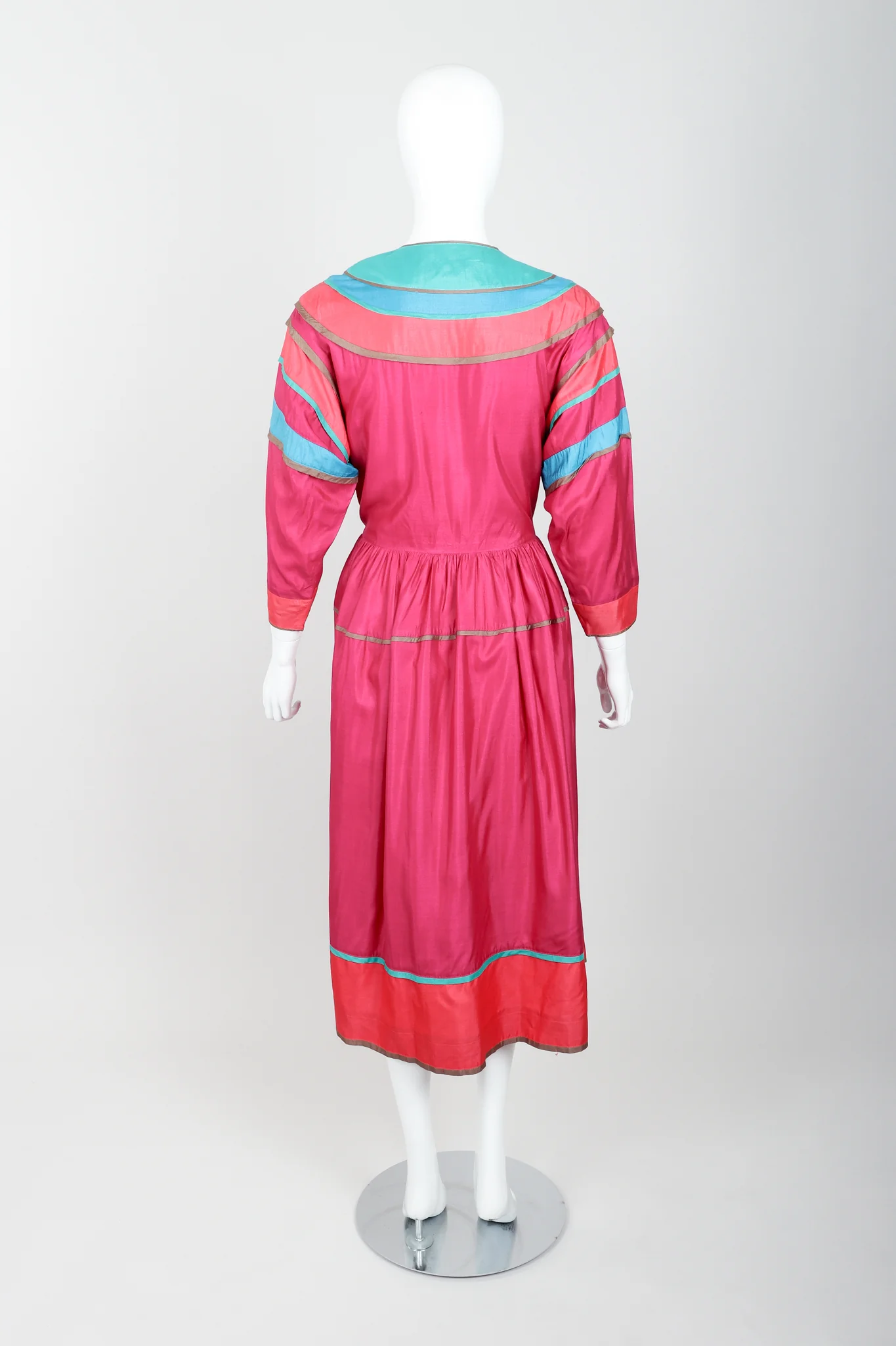 Rainbow Yoke Peasant Dress - Image 4