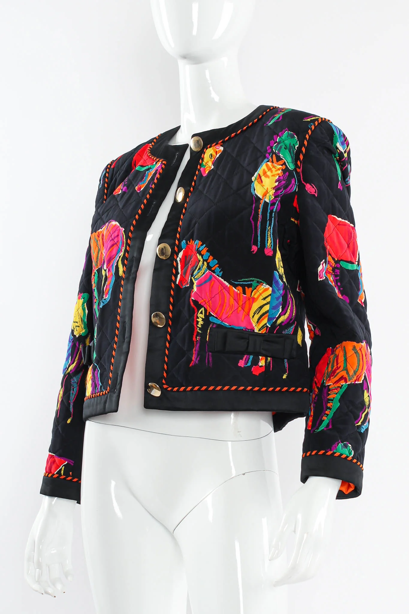 Rainbow Zebra Silk Jacket - Image 2