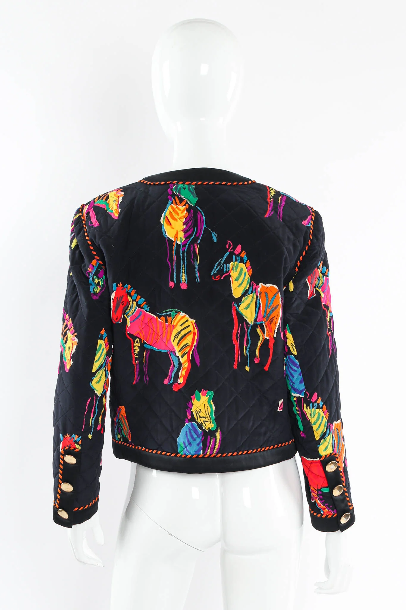 Rainbow Zebra Silk Jacket - Image 4