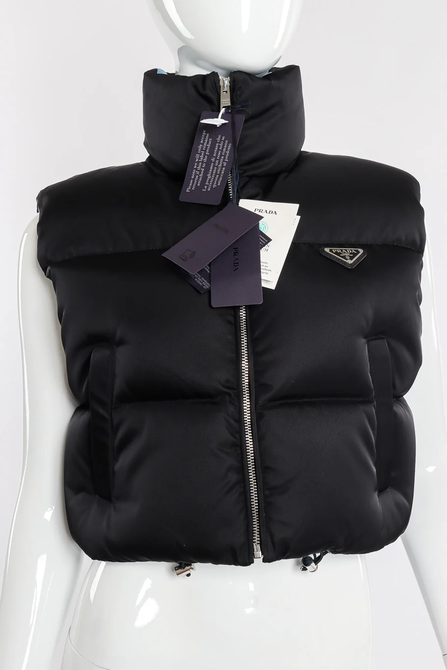 Re-Nylon Cropped Puffer Vest - Image 4