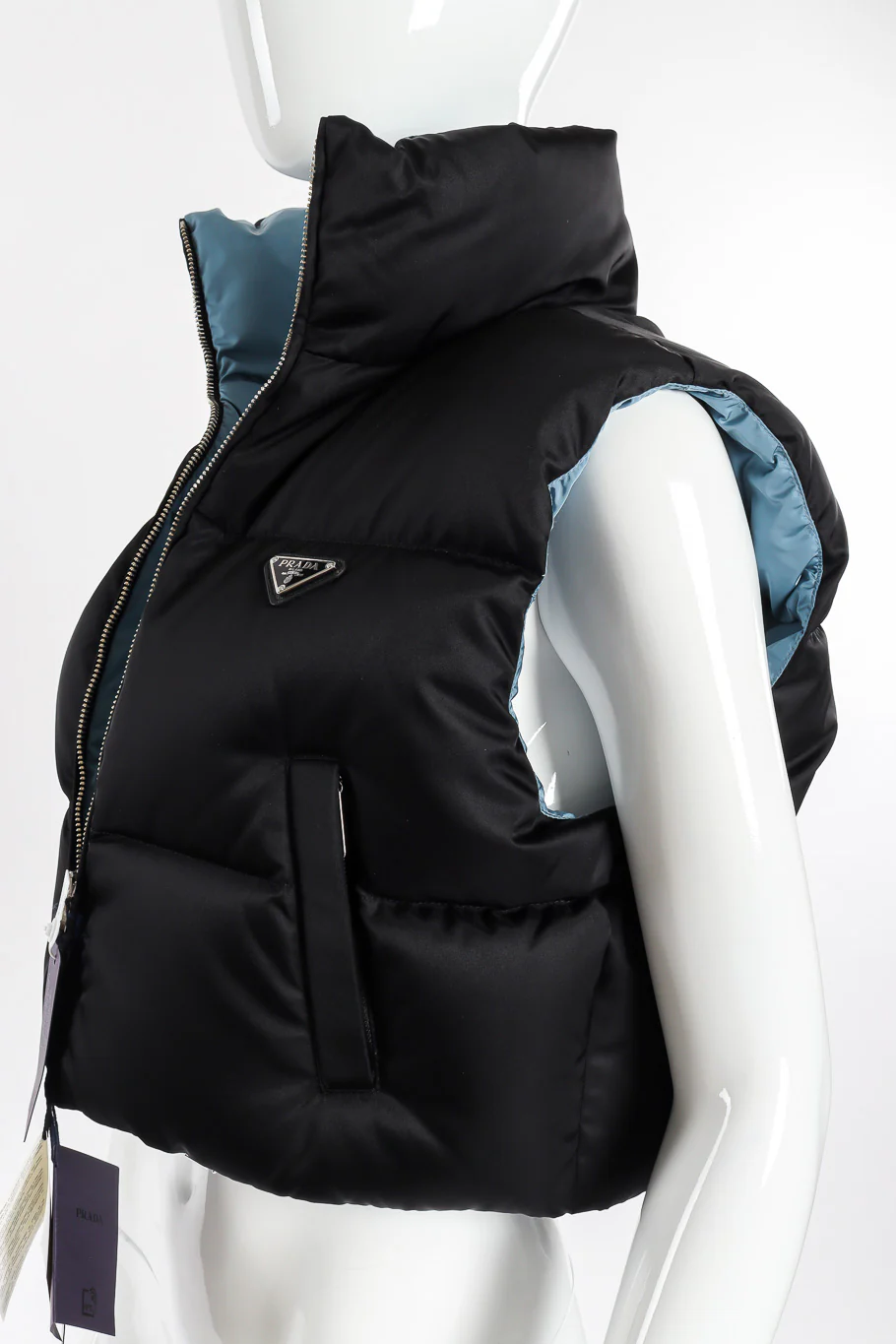 Re-Nylon Cropped Puffer Vest - Image 5