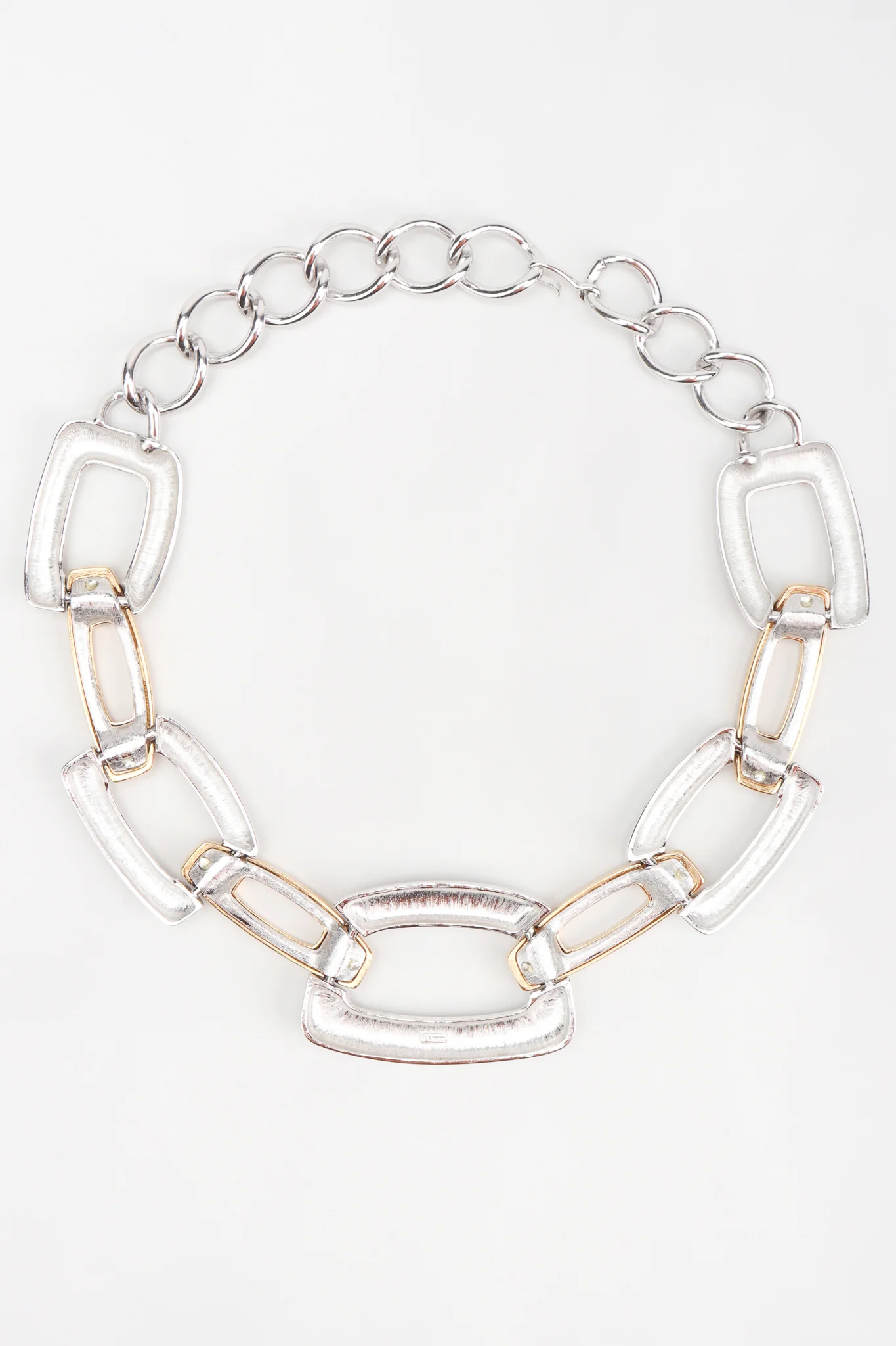 Rectangle Link Collar Necklace - Image 7