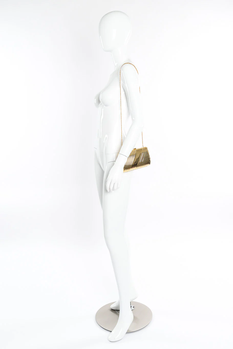 Rectangular Metal Clutch Bag - Image 2