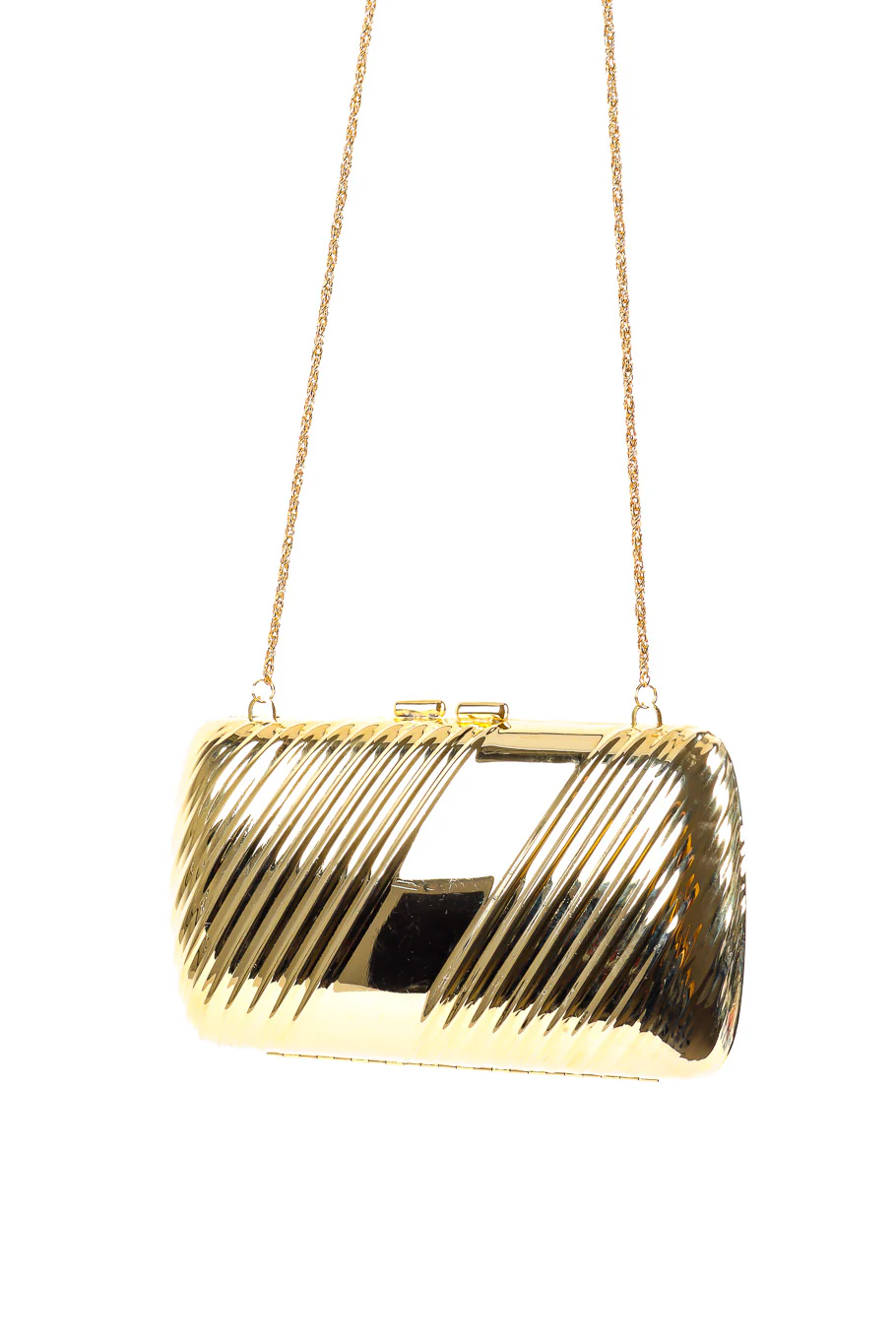 Rectangular Metal Clutch Bag - Image 3