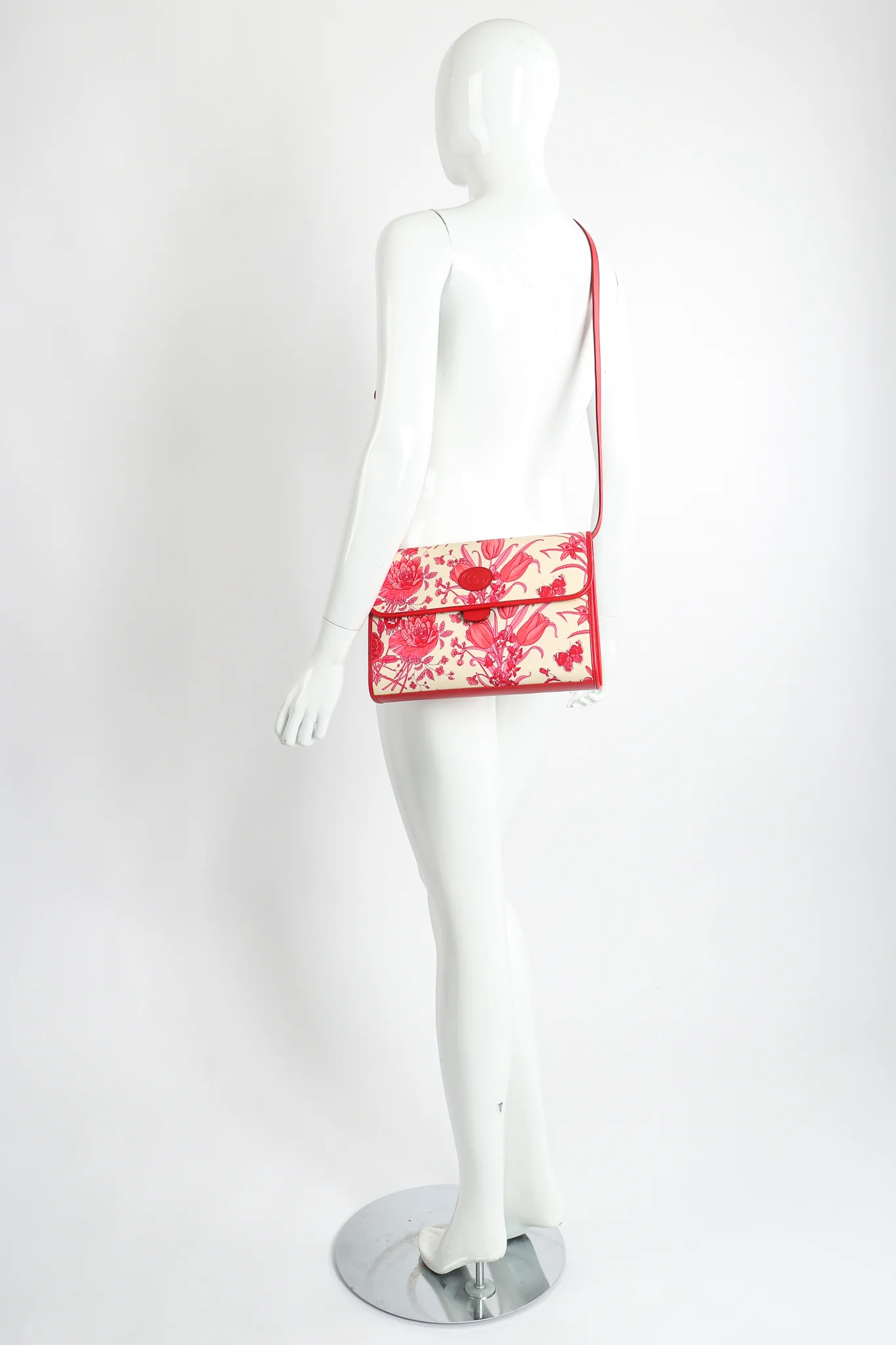 Red Flora Convertible Clutch - Image 10