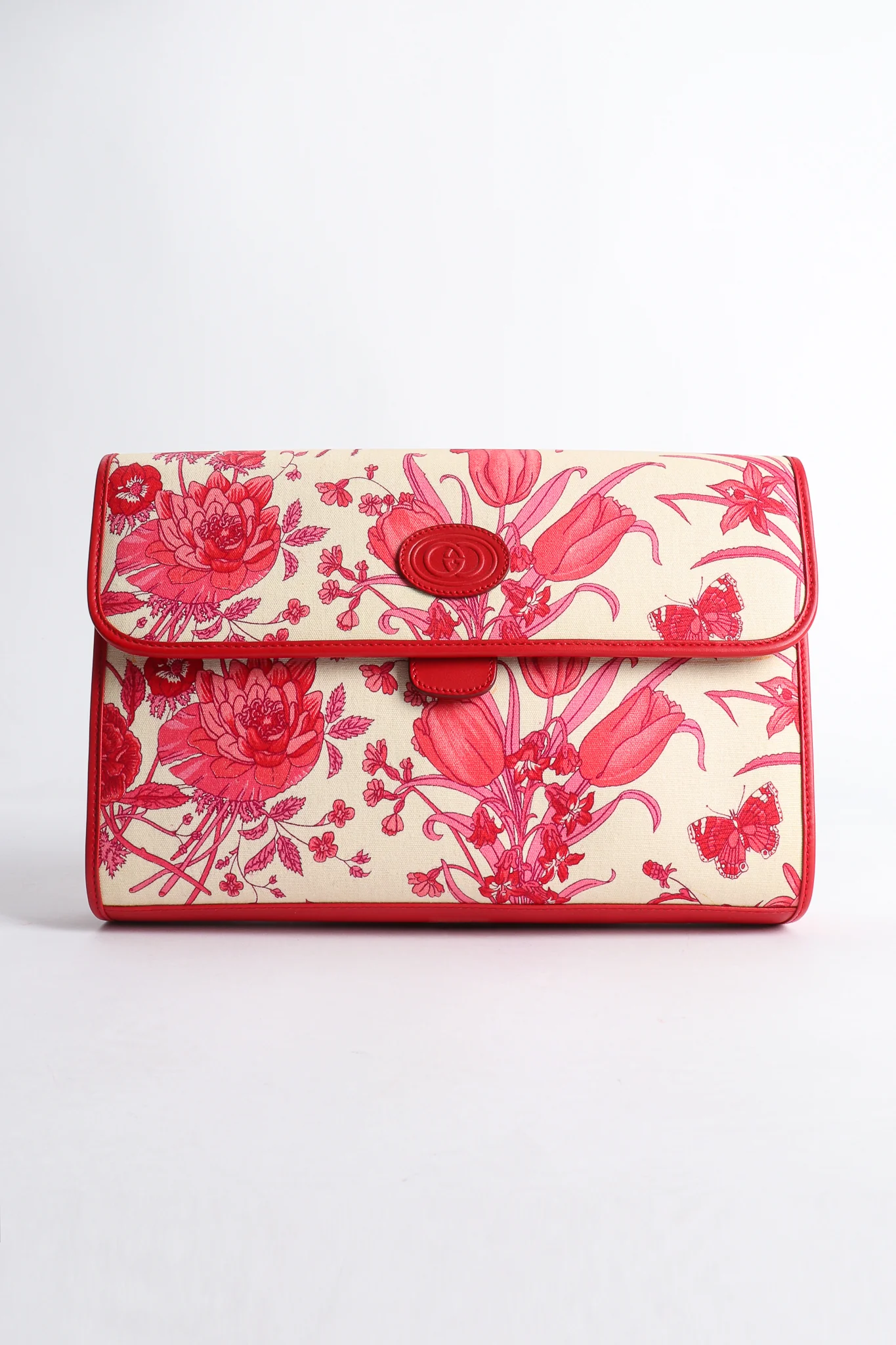Red Flora Convertible Clutch - Image 3