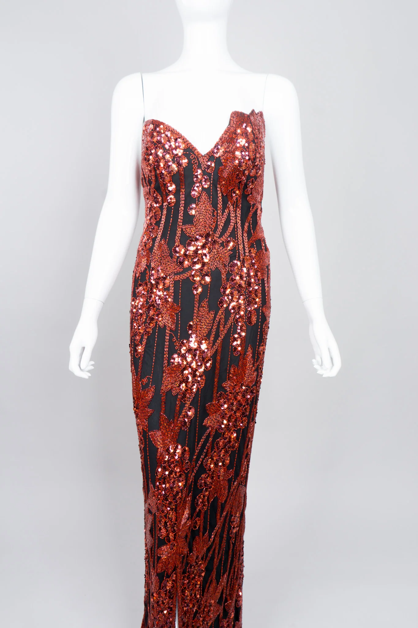 Red Grapes Beaded Gown - Image 10
