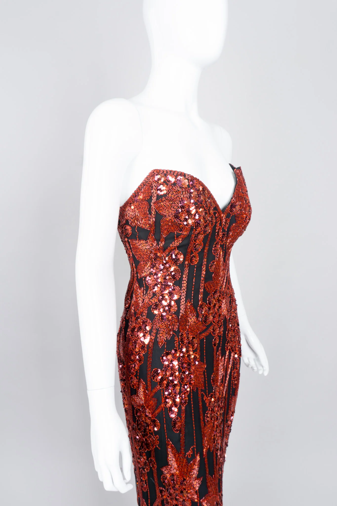 Red Grapes Beaded Gown - Image 12