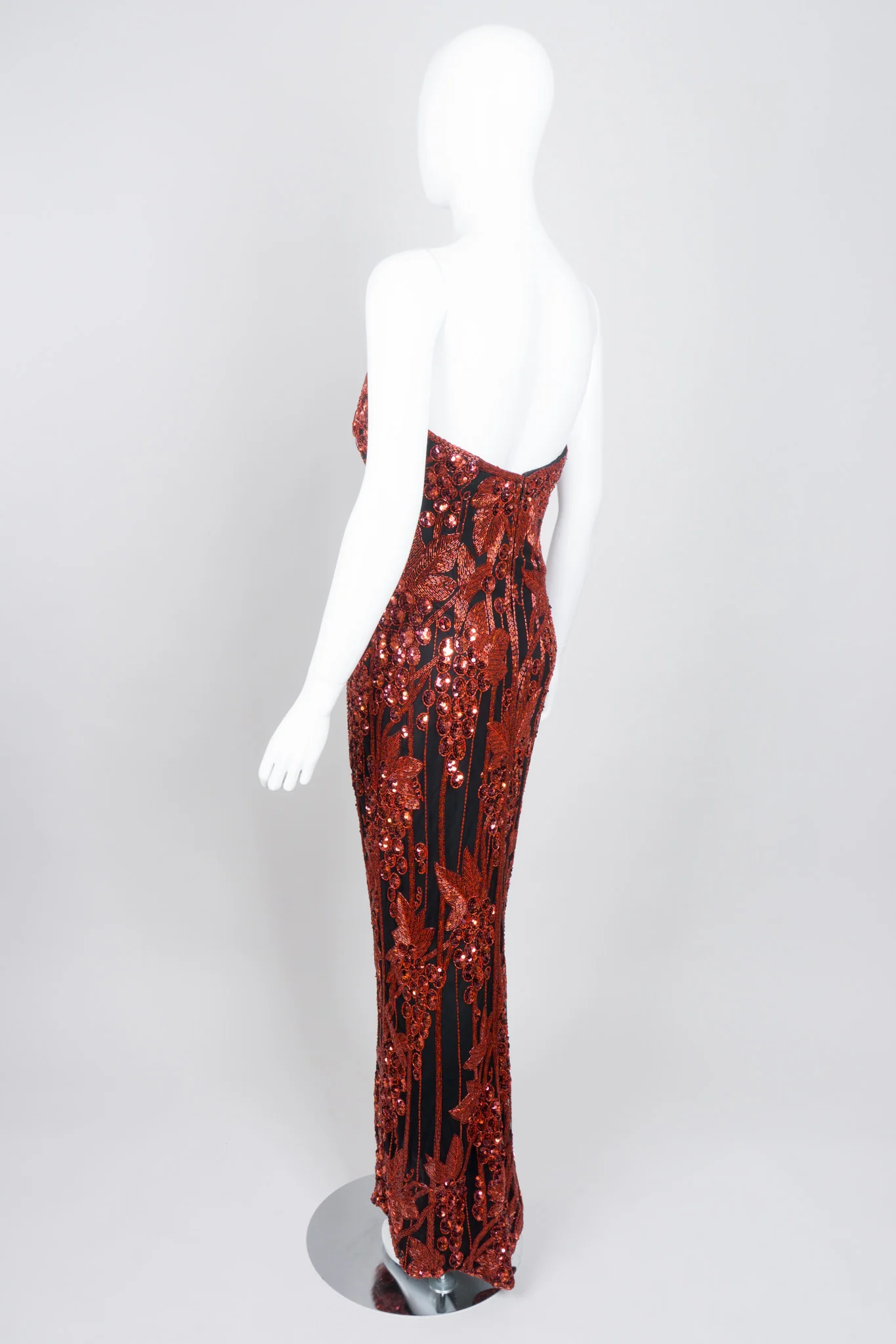 Red Grapes Beaded Gown - Image 5