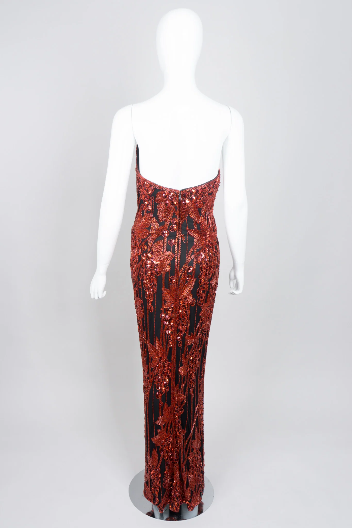 Red Grapes Beaded Gown - Image 6