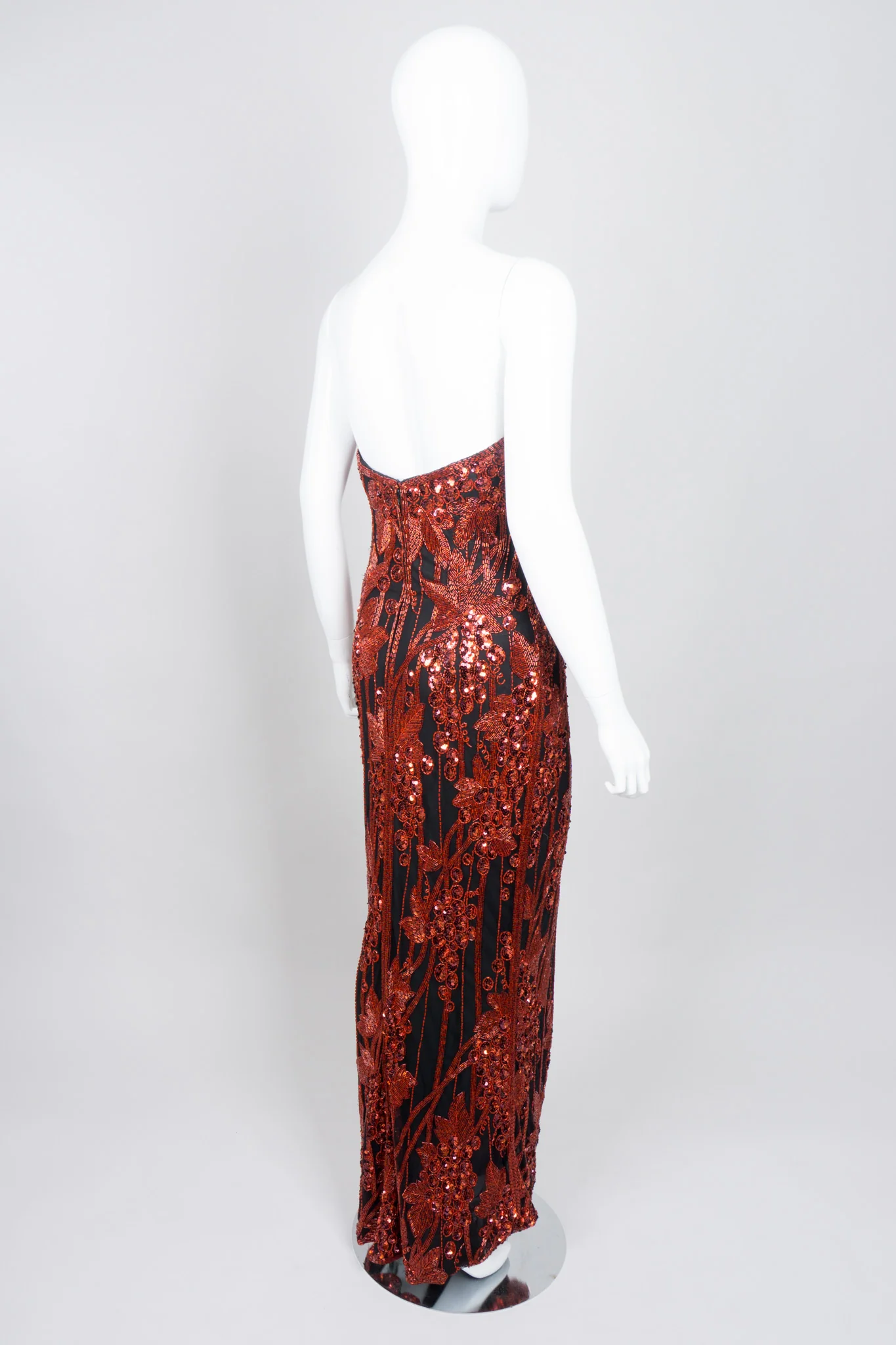 Red Grapes Beaded Gown - Image 7