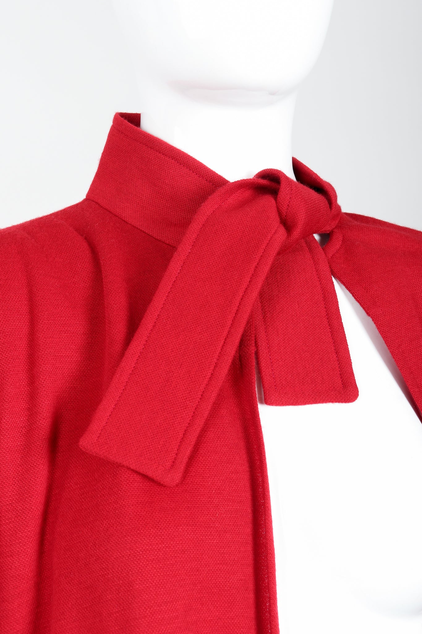 Red Knit Cape Coat & Pant Set - Image 10